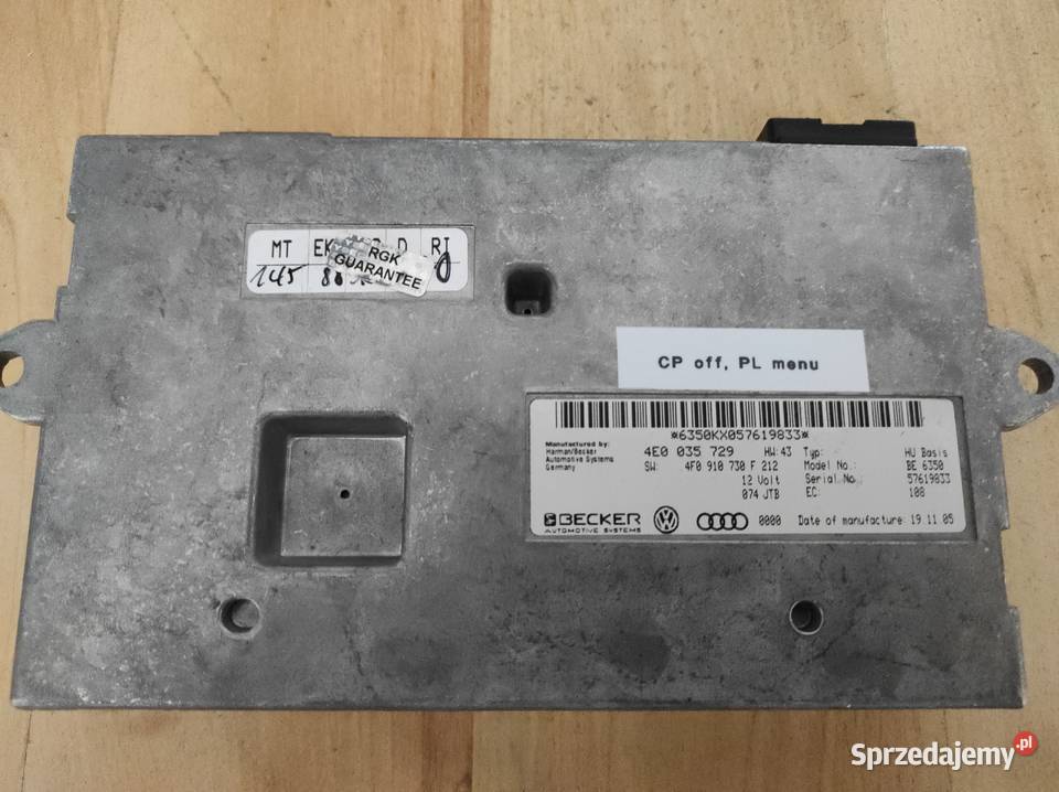 MMI 2G4F0910730F 4E0035729 Audi A4 A5 A6 A8 Q7CP Radlin