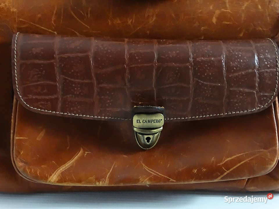 Skórzana torba lekarska Vintage EL CAMPERO Made Do ręki  lubelskie Biłgoraj