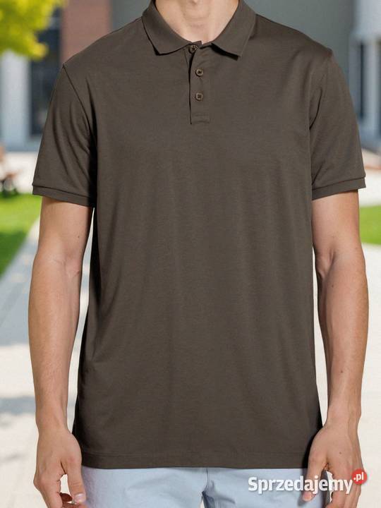 brązowa koszulka polo męska Sinsay Olkusz