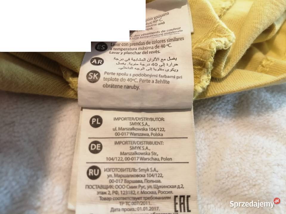 Koszulka krótki rękaw owady pająki 104 Smyk Czeladź sprzedam