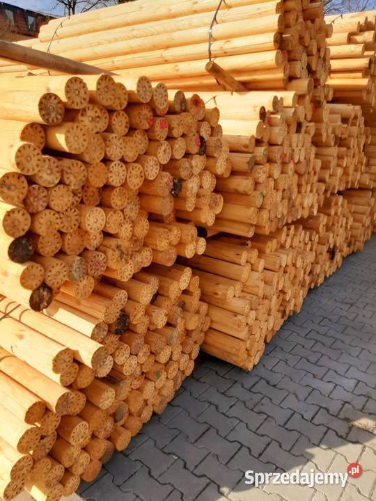 Paliki słupki wałki drewniane palisada pachołek Leszno