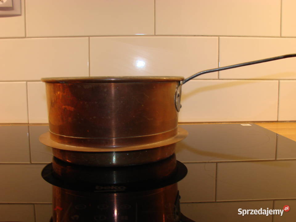 Skultuna stary miedziany rondel Pruszcz Gdański