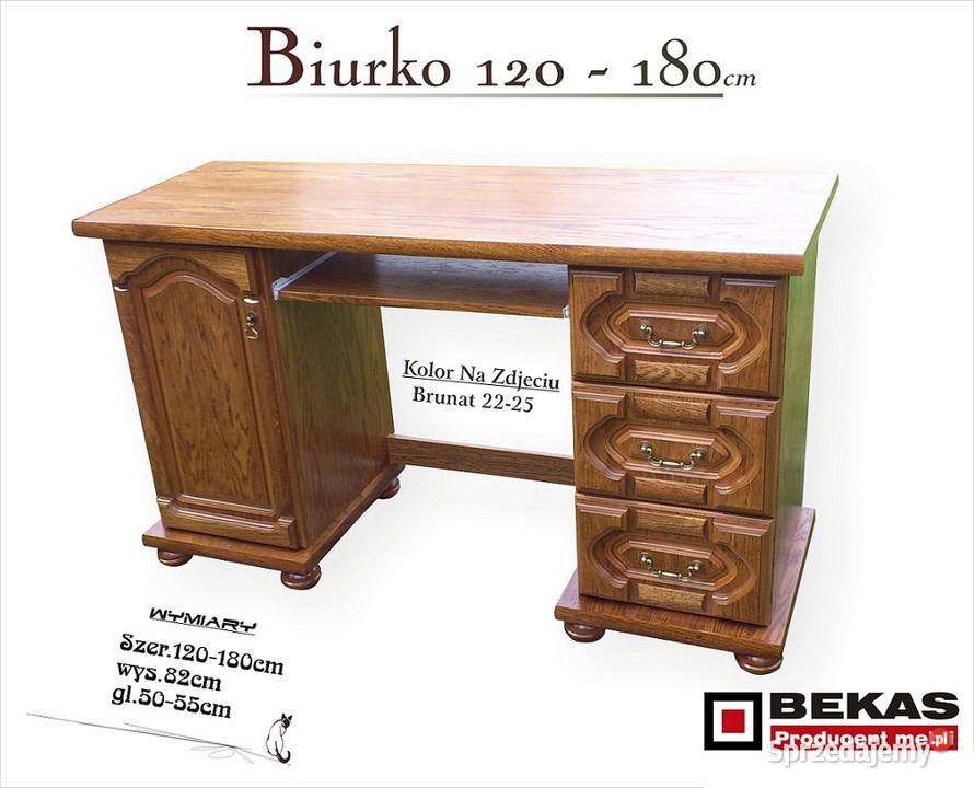 Nowe Małe Biurko 120 Dąb rustikal Bekas Meble świętokrzyskie Końskie