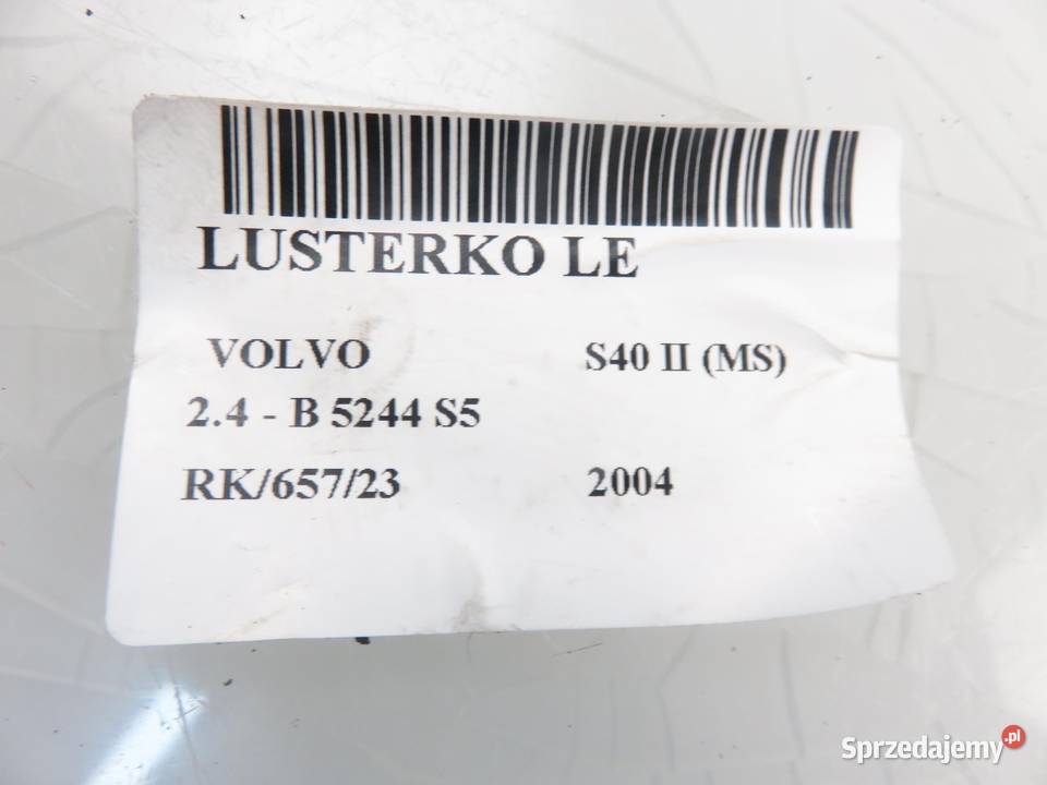 LUSTERKO LEWE VOLVO S40 II 46246 10 PIN EUROPA osobowe sprzedam
