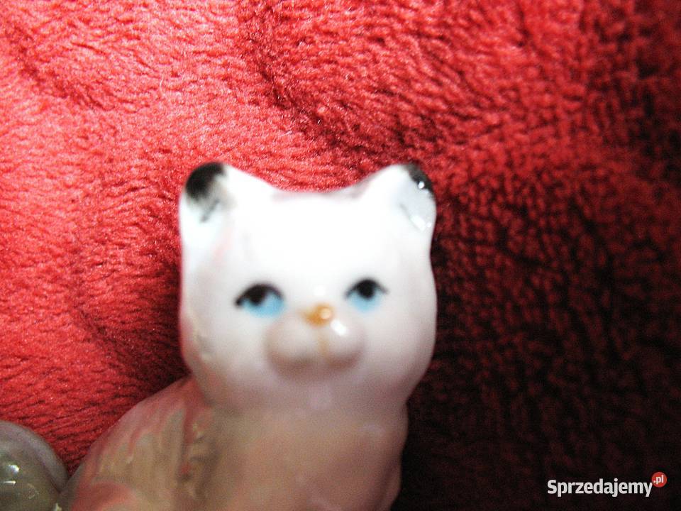 Kot szary uroczy kotek porcelana 4 x 5 x 2 szary Siedlce
