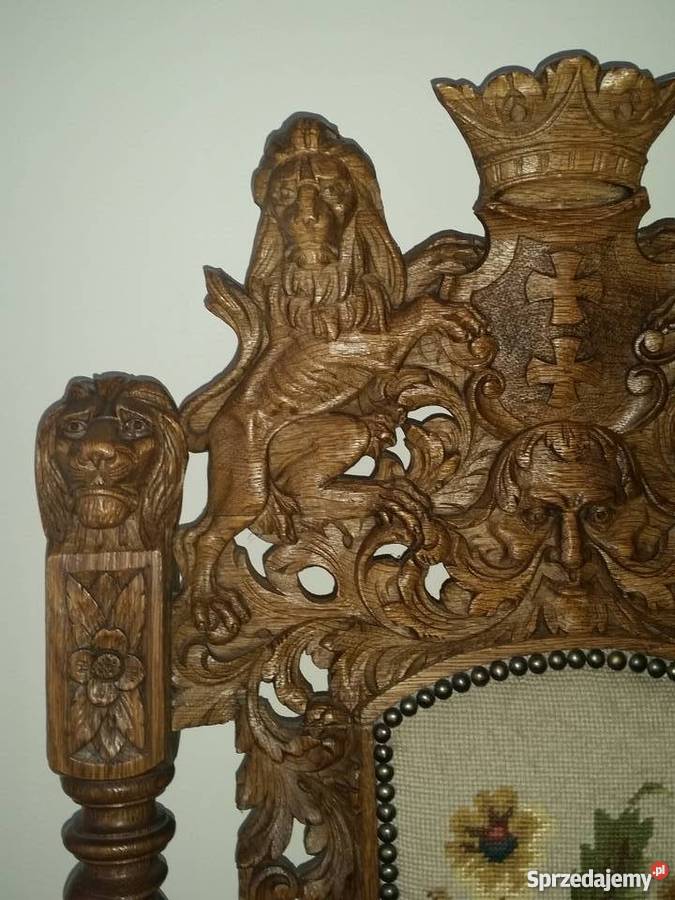 Piękny oryginalny foteltron antyk Antyki Kraków
