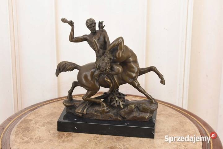 Rzeźba Z Brązu Walka Centaura Figura Na