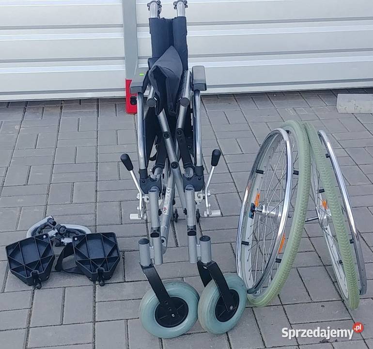Wózek inwalidzki składany lekki rama aluminiowa Syców