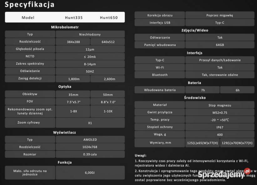ThermTec Hunt 650 termowizyjna nakładka wielkopolskie Trzcianka sprzedam
