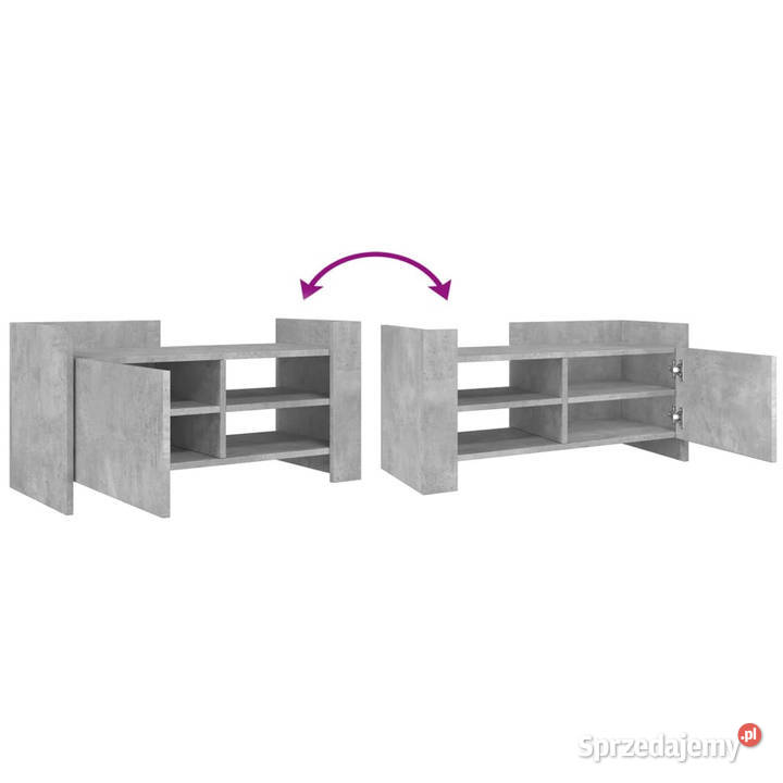 Szafka pod TV szarość betonu 80x35x40 WM848370 RTV mazowieckie Warszawa