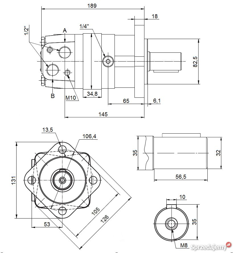 SILNIK HYDRAULICZNY BMR SMR OMP 200 3 ALSG3 GR3
