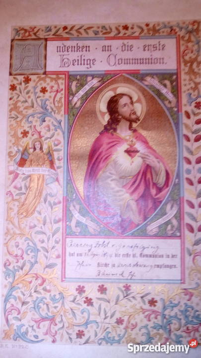 Pamiątki komunijne niemieckie z 1894 r i z 1901