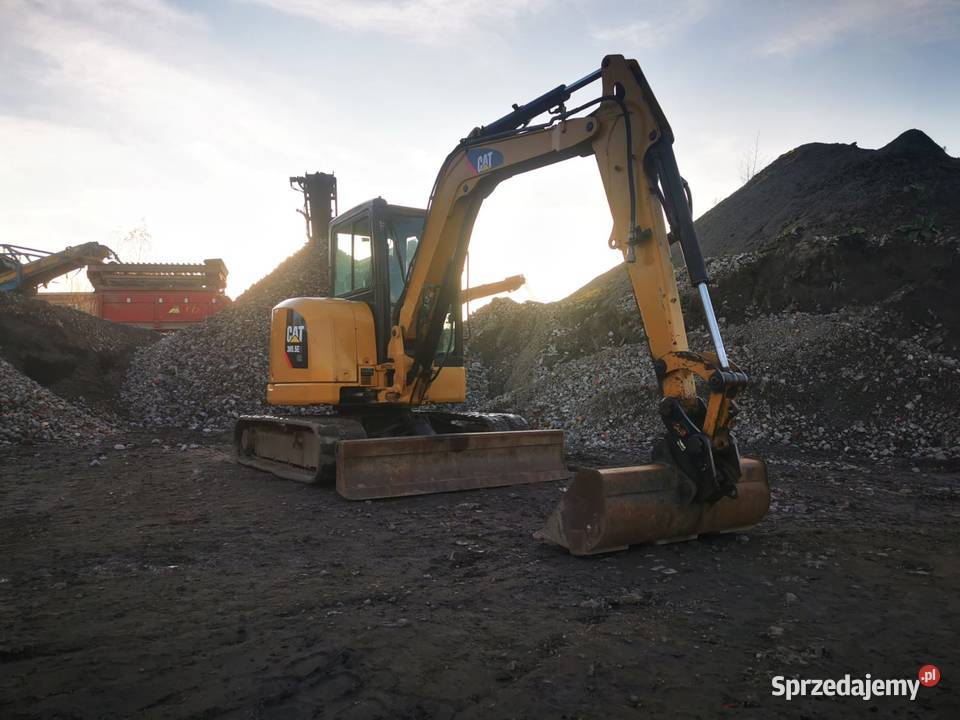 Cat 305 E 2 Koparka gasienicowa Pług Gumowe Koparki