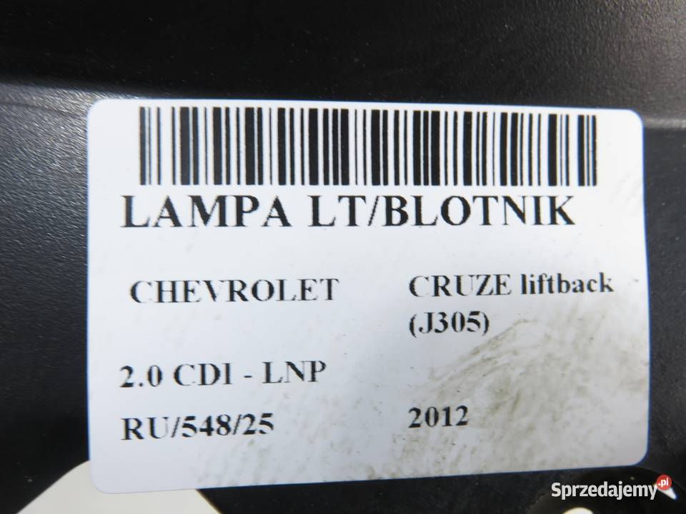 LAMPA LEWA TYLNA CHEVROLET CRUZE J305