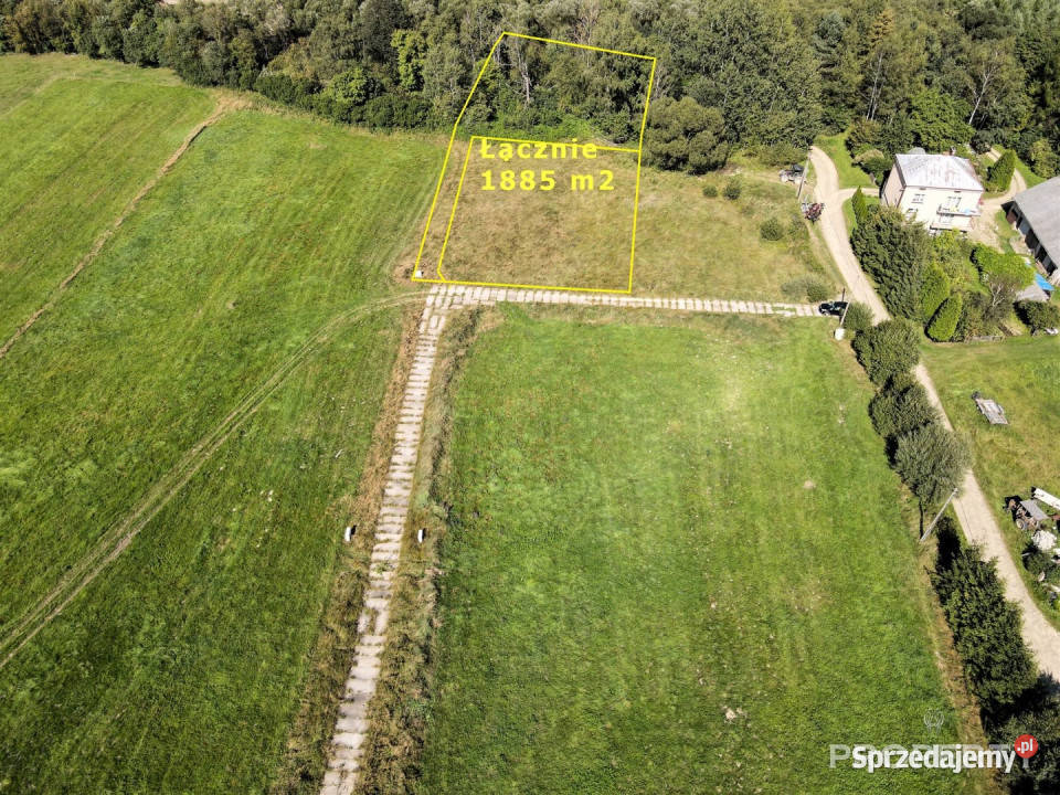 sprzedaży działki 1885m2 Uście Gorlickie asfalt Sprzedaż małopolskie