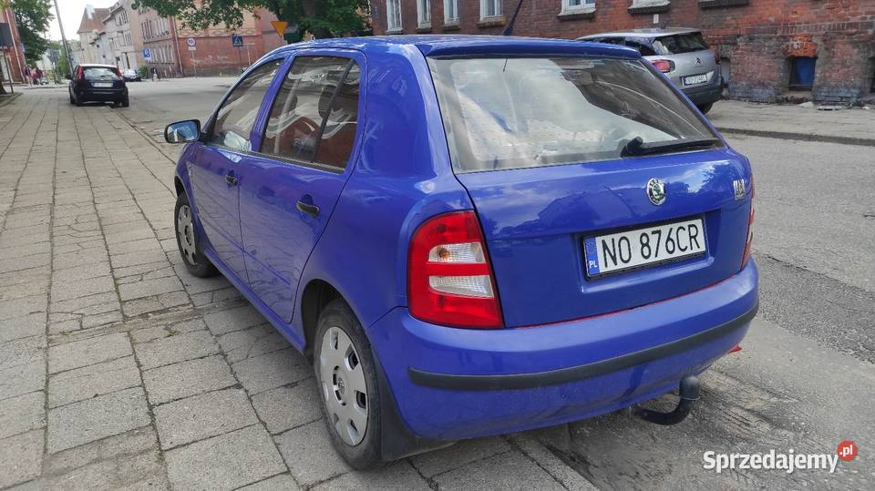 Skoda Fabia 2004 12 benzyna niebieska 149 kupiony w Polsce warmińsko-mazurskie