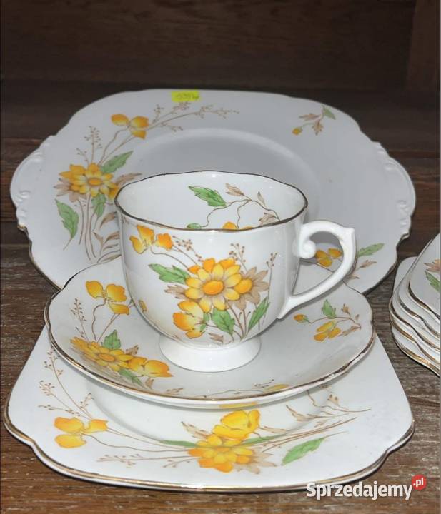 Roslyn Made in England Serwis deserowy Porcelana i szkło Gdańsk