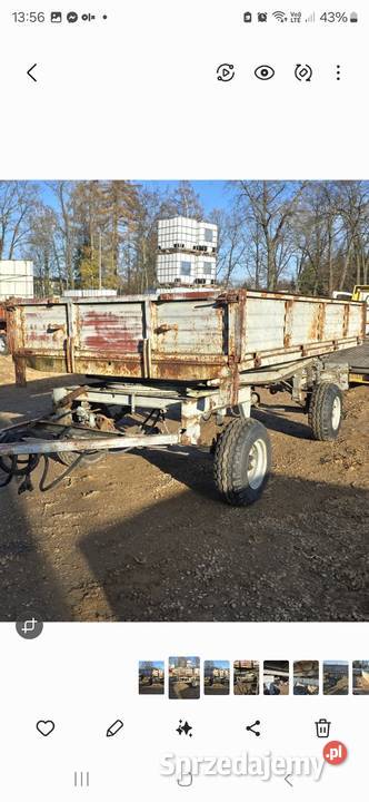Przyczepa wywrotka d47 stan możliwość transportu mazowieckie