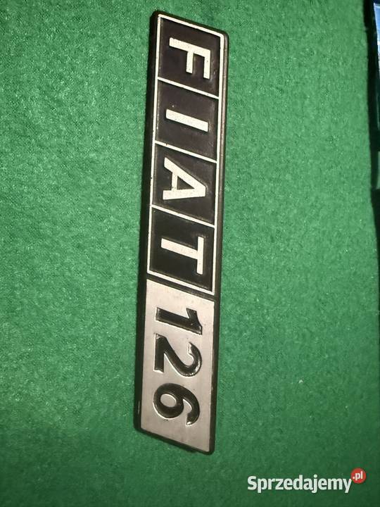 Aluminium emblemat fiat 126 bambino Emblematy Mszana