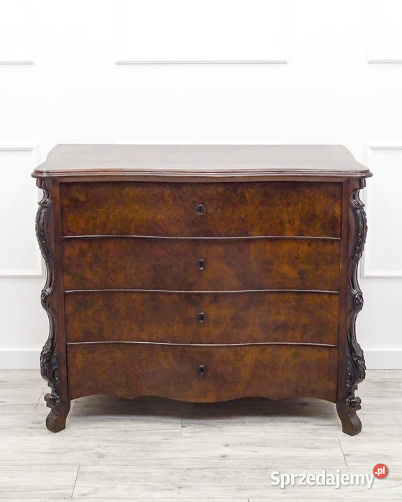 Komoda Ludwik Filip ANTYK ORZECH czeczot I poł Komody Kalisz