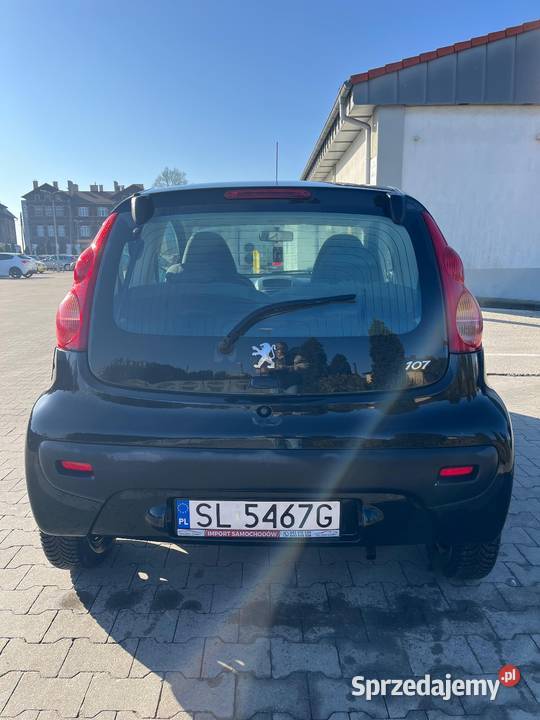 Peugeot 107 10 2007r czarny Ruda Śląska