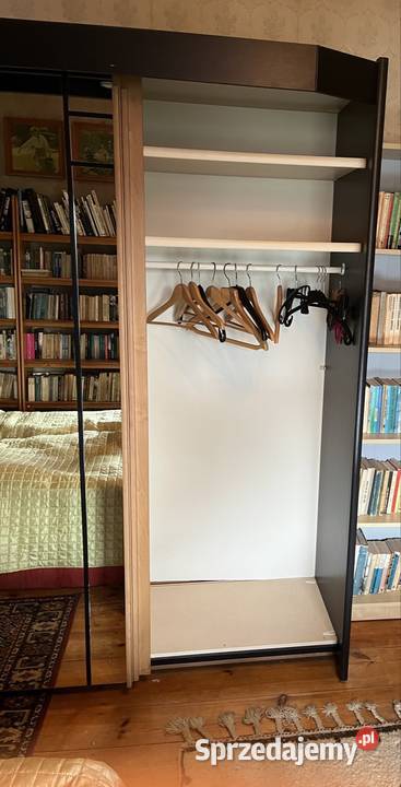 Duża trzyczęściowa przesuwana szafa z lustrem 60cm pomorskie