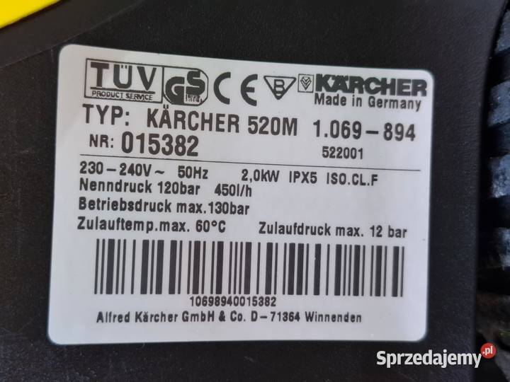 Myjka Karcher K 520 M głowica aluminiowa Radom