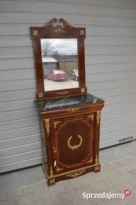 KOMODA SZAFA z lustrem empire barok BRĄZ Kraków