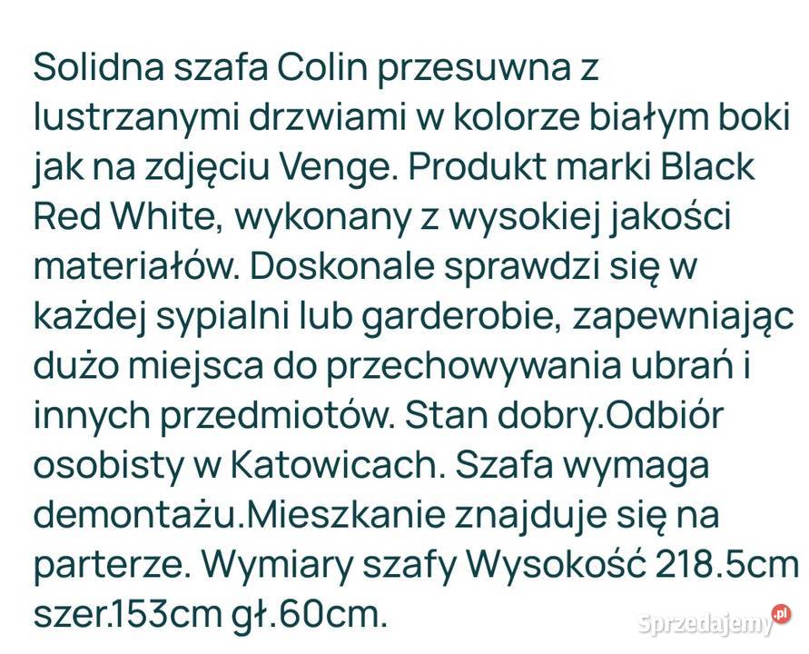 Szafa z lustrami firmy BRW Katowice