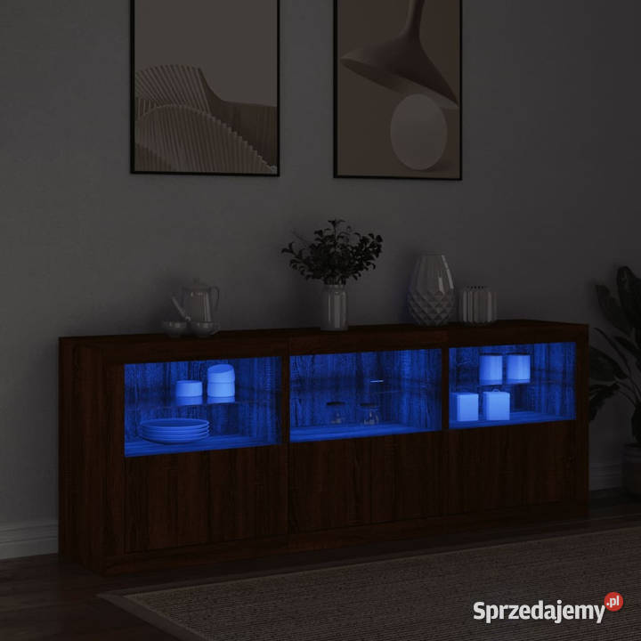 Szafka z oświetleniem LED brązowy dąb 1815x37x67 Warszawa
