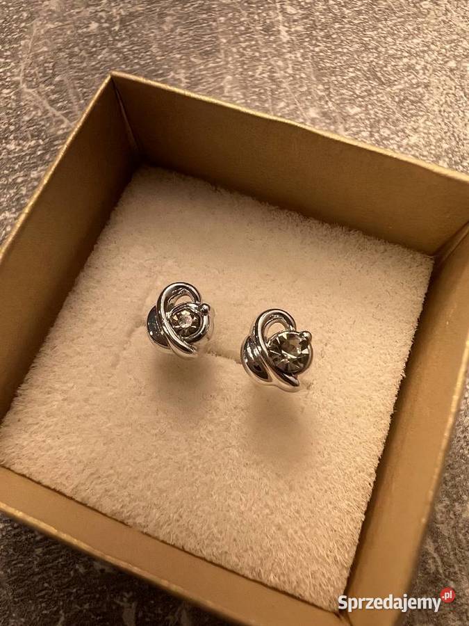 Kolczyki srebrne z diamentem Jasło