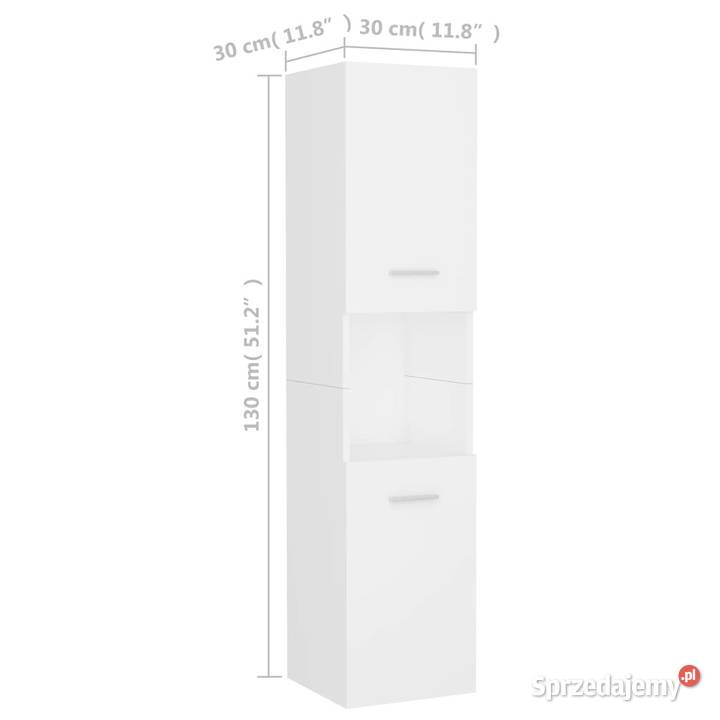 Szafka łazienkowa biała 30x30x130 materiał Warszawa