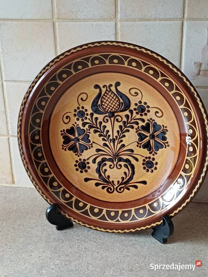 vintage duży talerz ozdobny Nowy Targ