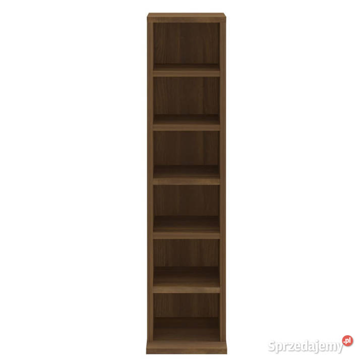 Szafka na płyty CD brązowy dąb 21x20x88 WM815074 Warszawa