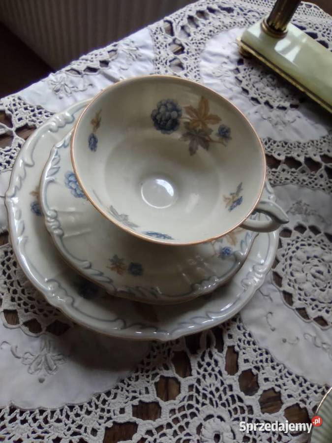 Zestaw śniadaniowy trio porcelana Uhlstadt Gniezno sprzedam