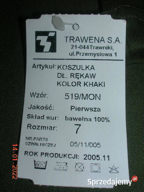 Koszulka z długim rękawem wz 519MON Łódź sprzedam