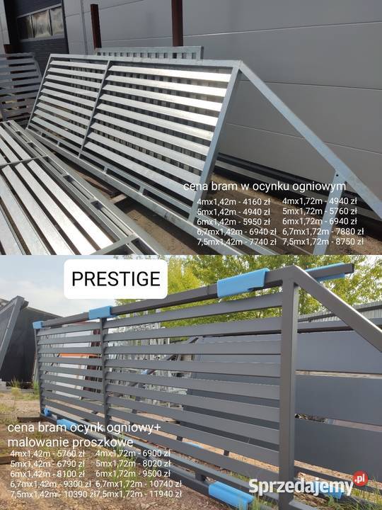 Brama przesuwna panelowa pion 4m PREMIUM CLASSIC