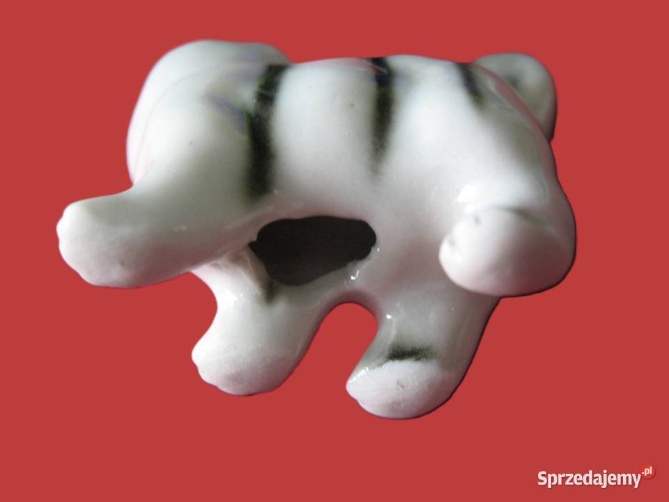 Kot miniatura figurka porcelana 25 x 3 x 15 szary mazowieckie Siedlce