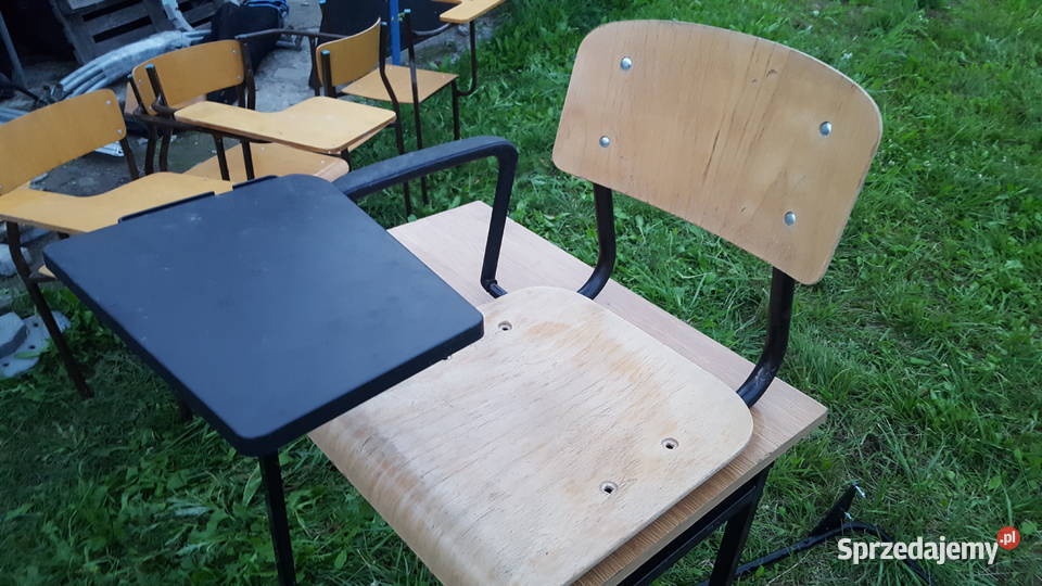 Siedziska z oparciem maswyne i składany stolik Lublin