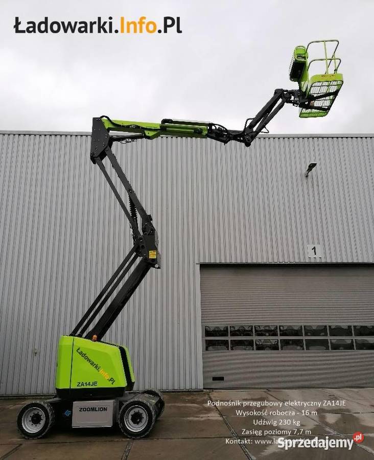 PODNOŚNIK PRZEGUBOWY ELEKTRYCZNY ZOOMLION 14JE Rok produkcji 2020