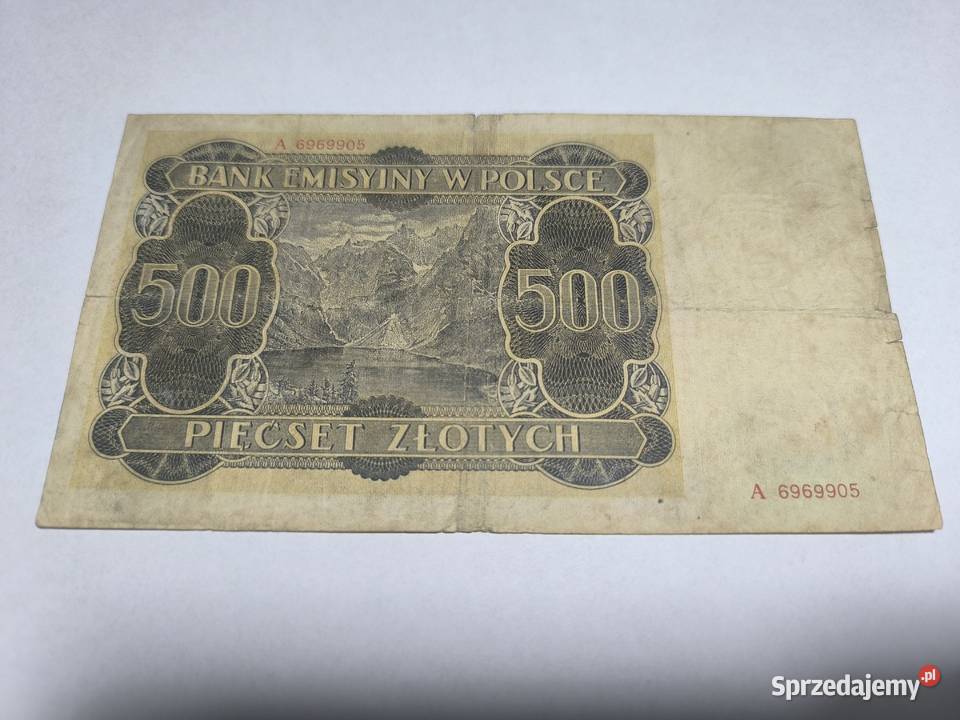 Banknot 500 1940 seria A Otwock