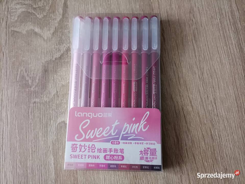 Zestaw 9 długopisów żelowych Languo w odcieniach Kwidzyn