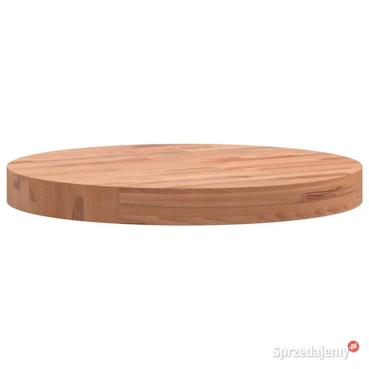 Blat do stolika 40x4 okrągły lite drewno bukowe mazowieckie