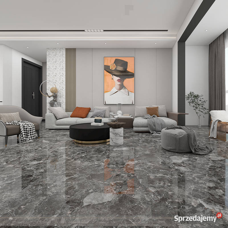 Ciemny gres polerowany 120x60 gatII BETON Wysoki Łask