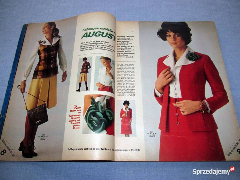 Burda Moden 81971 magazyn mody wykroje Vintage