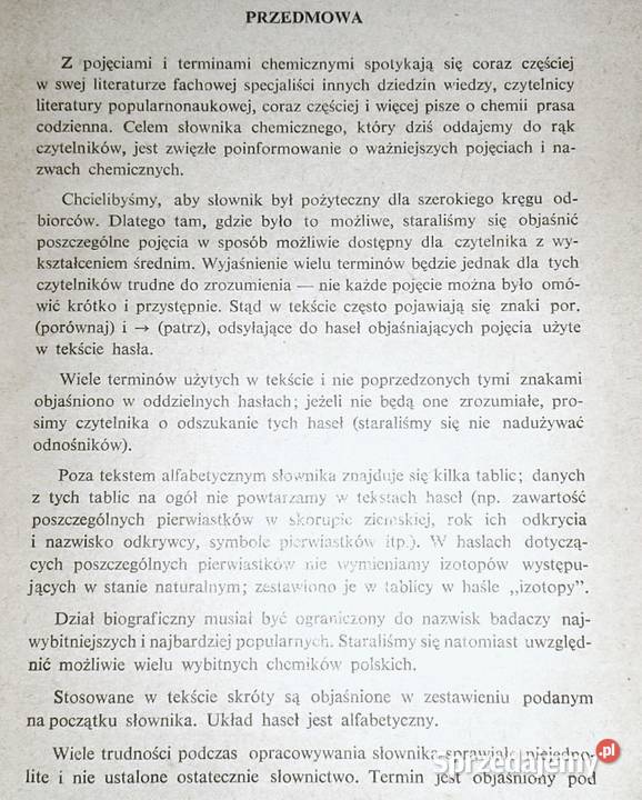 Mały słownik chemiczny Red Jerzy Chodkowski Chełm sprzedam