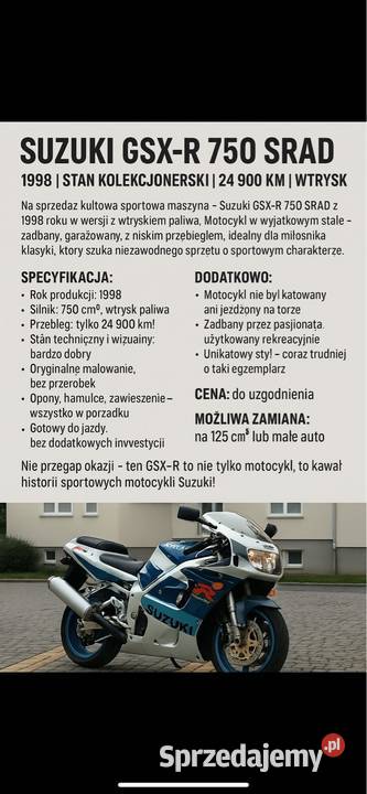 Suzuki Gsxr 750 Srad Tarnów