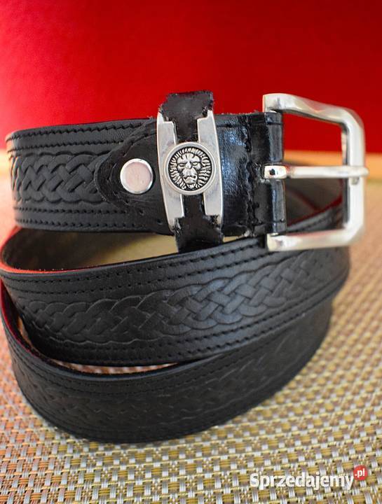 Solidny i mocny pas skórzany z lat 80 tych Paski Chełmno