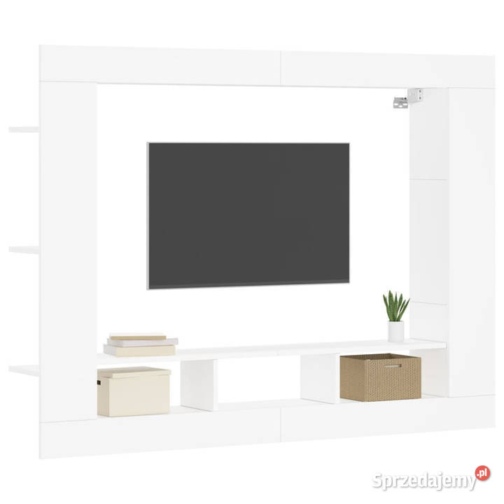 Szafka pod TV biała 152x22x113 materiał mazowieckie Warszawa