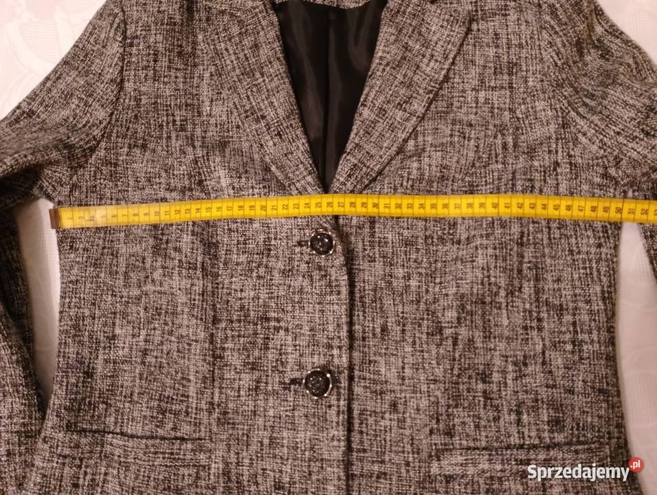 MARYNARKA damska melanż czarnobiały rozmiar 42 Marynarki i żakiety Oborniki